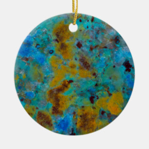 Spotted Blue Chrysocolla Jasper Ceramic Tree Decoration