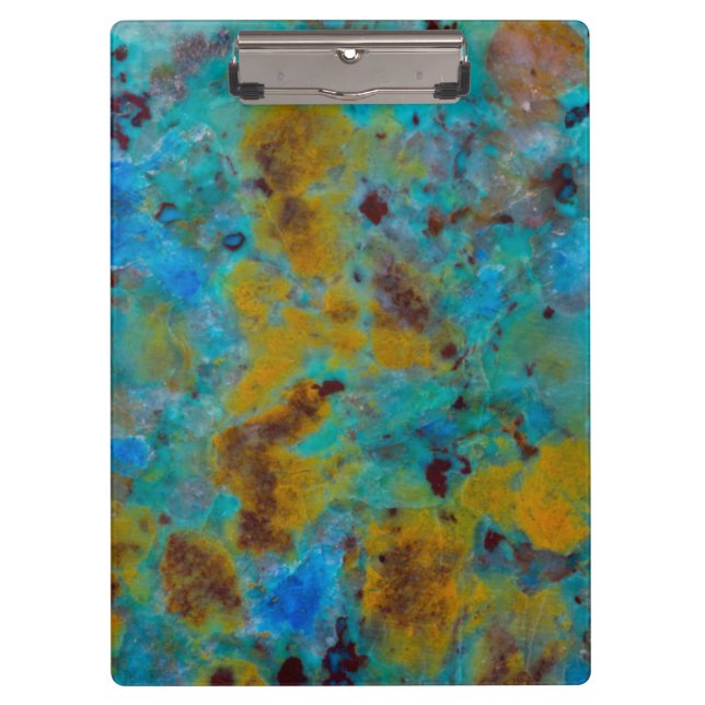 Spotted Blue Chrysocolla Jasper Clipboard (Front)