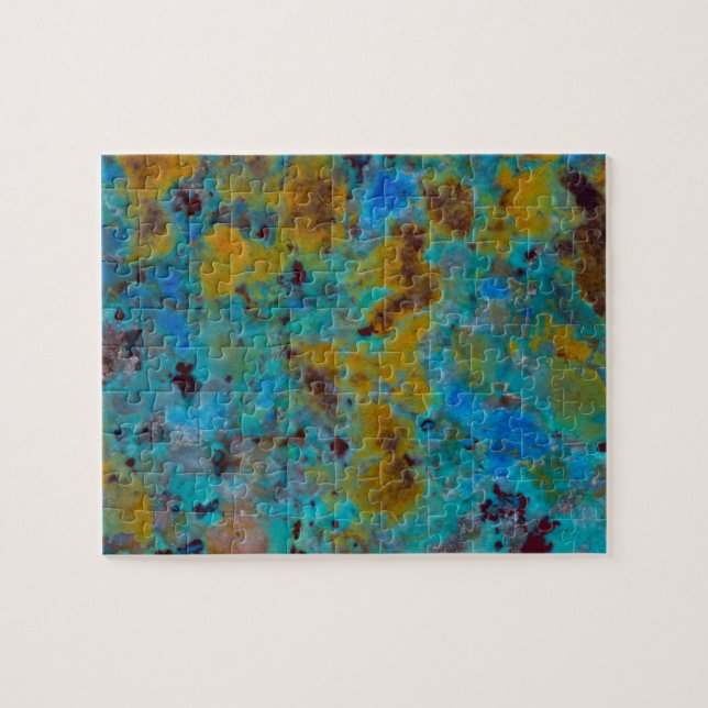 Spotted Blue Chrysocolla Jasper Jigsaw Puzzle (Horizontal)