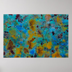 Spotted Blue Chrysocolla Jasper Poster