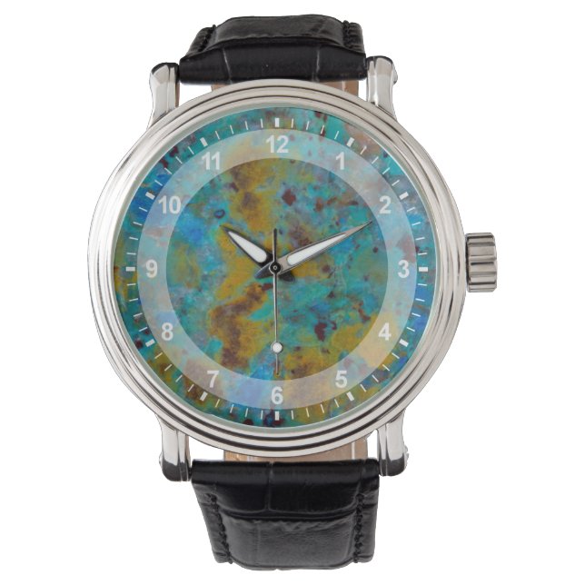 Spotted Blue Chrysocolla Jasper Watch (Front)