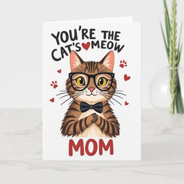 Spotted Bowtie Mum Card (Front)