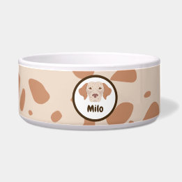 Spotted Ceramic Pet Bowl