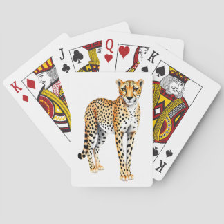 spotted cheetah playing cards