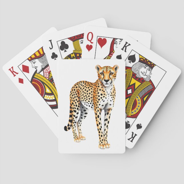 spotted cheetah playing cards (Back)