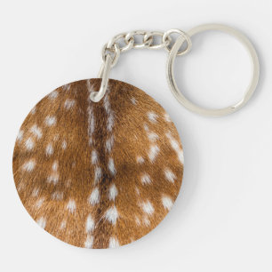 Spotted deer fur texture key ring