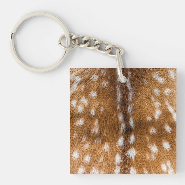Spotted deer fur texture key ring (Front)