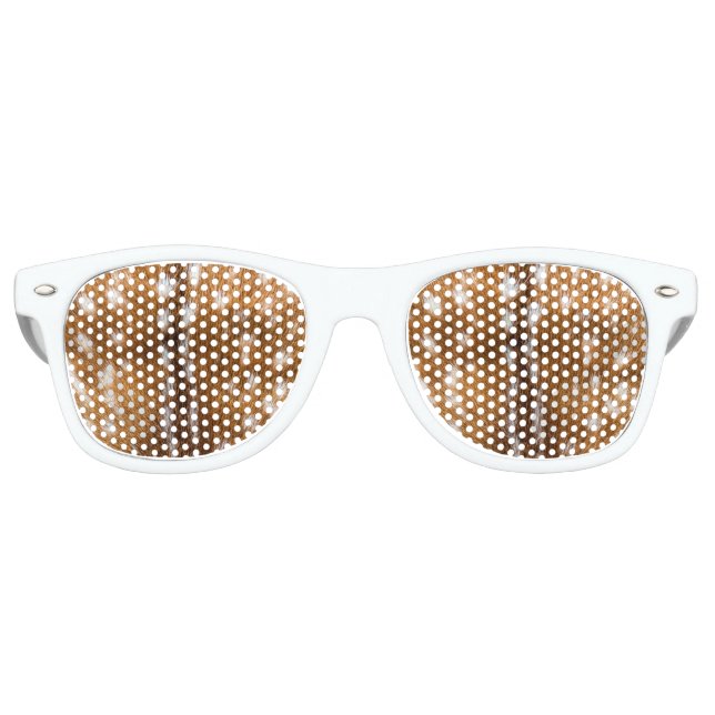 Spotted deer fur texture retro sunglasses (Front)