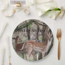 Spotted Deer Wildlife Premium Party Paper Plates