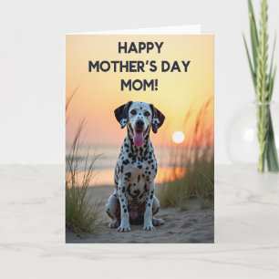 Spotted Dog Mothers Day Scene Card
