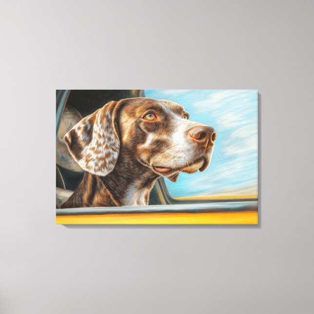 Spotted Dog on a Car Adventure Art Print (Front)