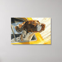 Spotted Dog on Car Ride Art Print