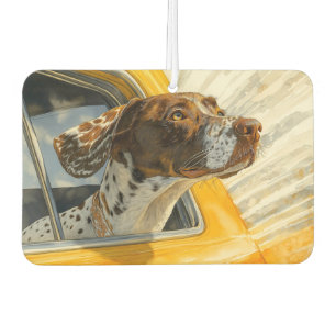 Spotted Dog on Car Ride Art Print Car Air Freshener