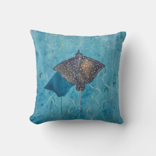 Spotted Eagle Stingray - Ocean Cushion