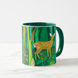 Spotted Fawn in a Fantasy Forest Setting  Mug