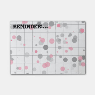 Spotted geometric pattern post-it notes