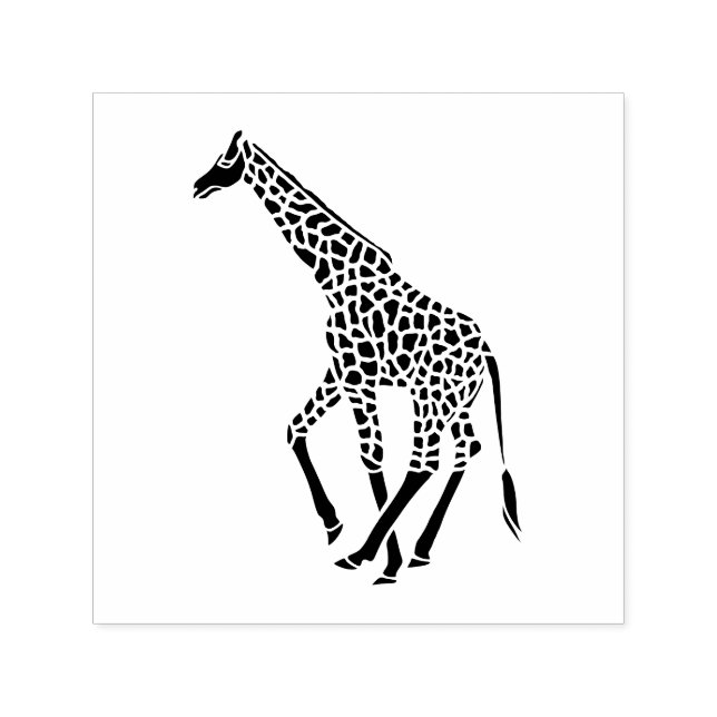 Spotted Giraffe Silhouette Image Only No Text Self-inking Stamp (Design)