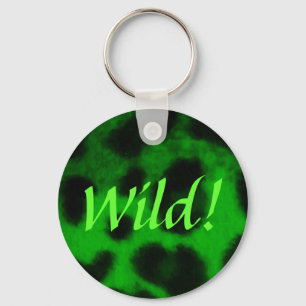 Spotted Green Leopard Key Ring