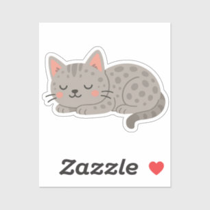 Spotted Grey Leopard Cat – Playful Cartoon