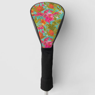 Spotted Hothouse Tropical Floral Golf Club Cover