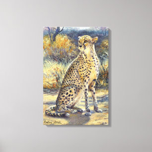 “Spotted Huntress” Stretched Canvas Print