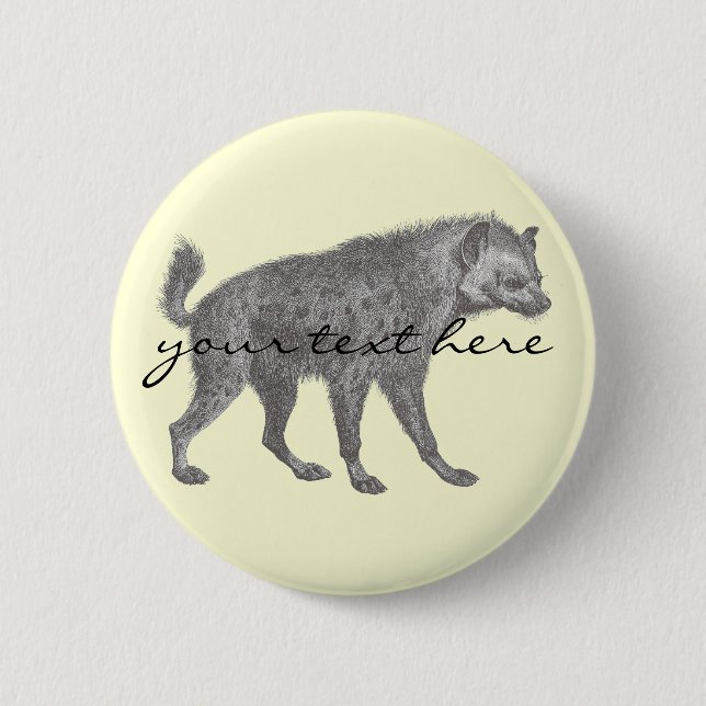 Spotted Hyena Button (Front)