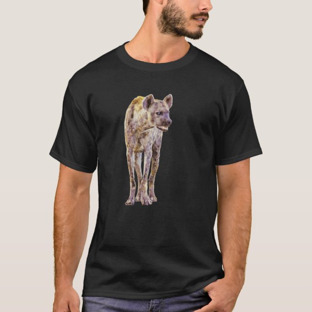 Spotted Hyena Full Figure Painting For Hyena Fans T-Shirt (Front)