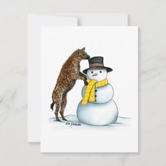 Spotted hyena - holiday card