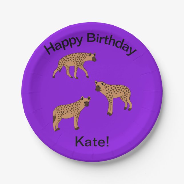Spotted Hyenas Paper Plate (Front)