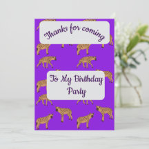 Spotted Hyenas Thank you Card