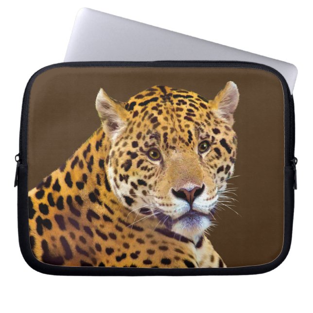 Spotted Jaguar Big Cat-lover #Gift Laptop Sleeve (Front)