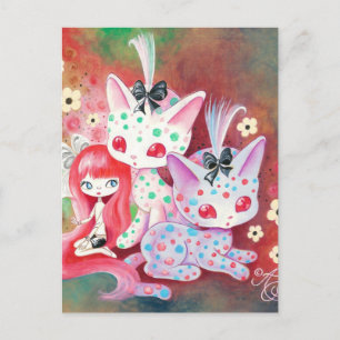 Spotted Kitties Postcard