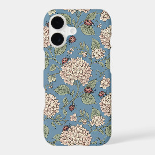 Spotted Ladybug iPhone 17 Case, Hydrangea Cluster