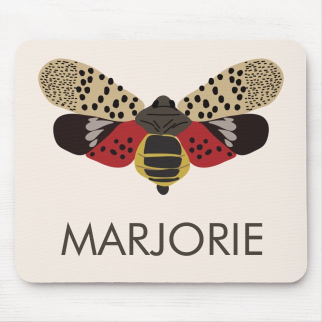 Spotted Lanternfly Bug Personalised Mouse Mat (Front)