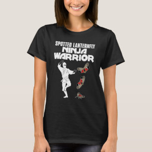 Spotted Lanternfly Ninja Warrior Insects Design T-Shirt