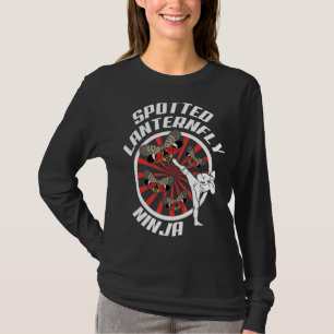 Spotted Lanternfly Ninja Warrior Insects Design T-Shirt