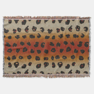 Spotted Leopard Animal Print Pattern Throw Blanket