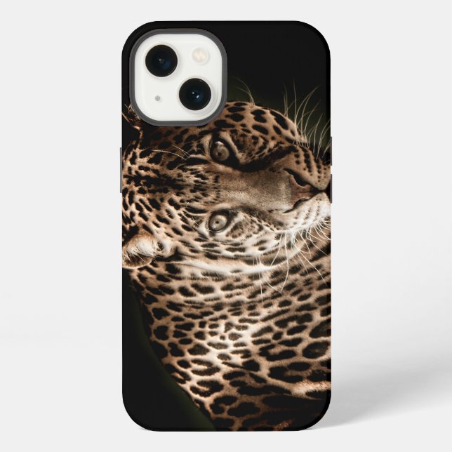 Spotted Leopard Starring iPhone Case (Back)