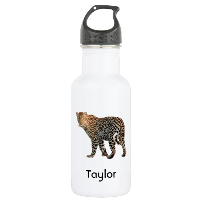 Spotted Leopard Wild Cat Photograph 532 Ml Water Bottle (Front)