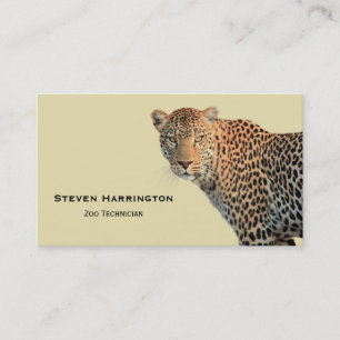 Spotted Leopard Wild Cat Photograph Business Card