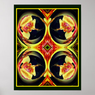 Spotted Lily Floral Abstract Art Poster