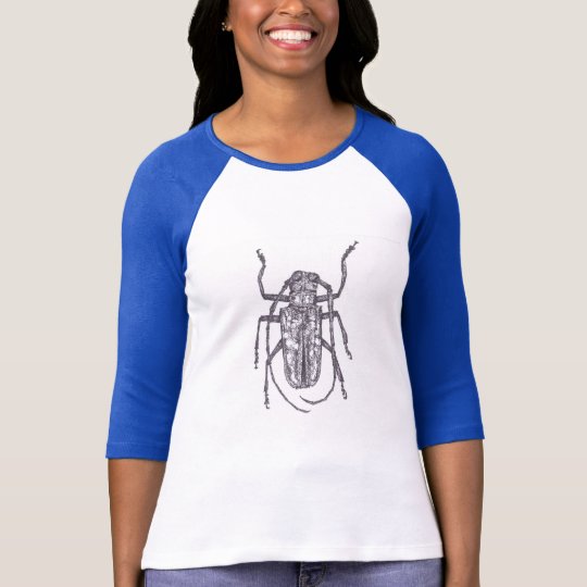 Spotted Longhorn Beetle Drawing T-Shirt