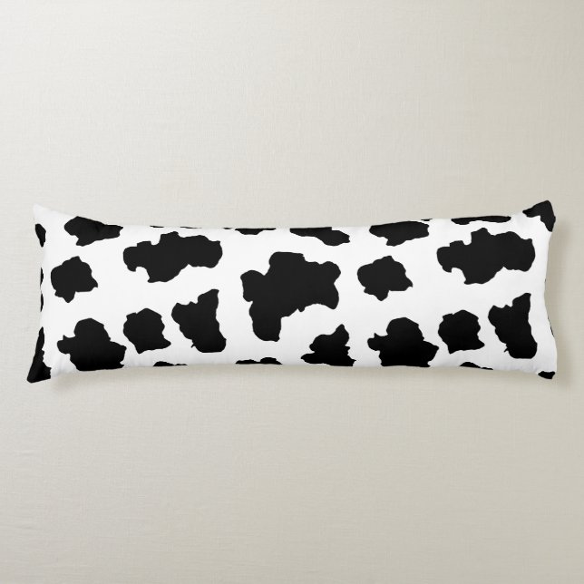 Spotted Moo Cow Dutch Holstein Animal Spots Body Cushion (Front)