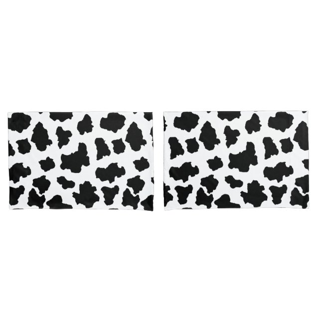 Spotted Moo Cow Dutch Holstein Animal Spots Pillowcase (Front-Set)