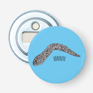 Spotted moray eel cartoon illustration bottle opener
