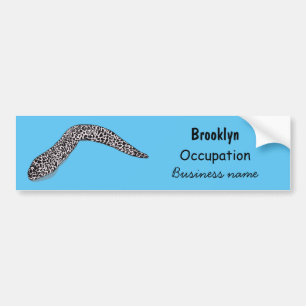 Spotted moray eel cartoon illustration bumper sticker