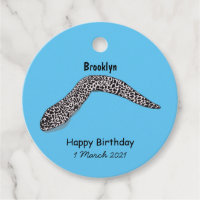Spotted moray eel cartoon illustration