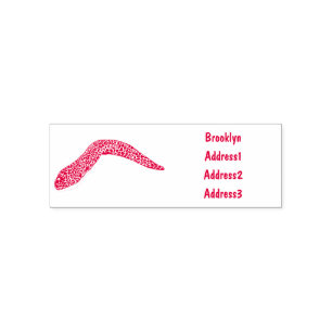 Spotted moray eel cartoon illustration self-inking stamp
