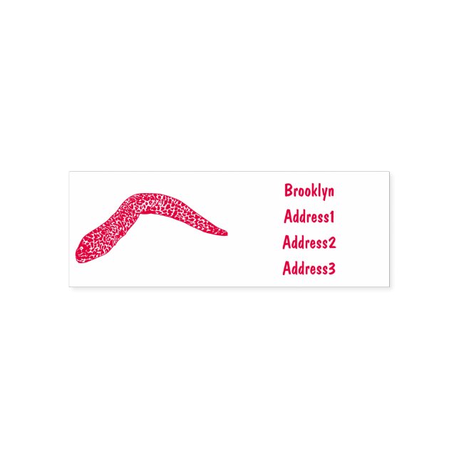 Spotted moray eel cartoon illustration self-inking stamp (Design)