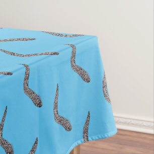 Spotted moray eel cartoon illustration tablecloth